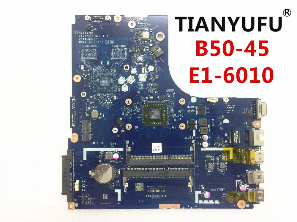 Фирменная Новинка ZAWBA/BB LA-B291P материнская плата для lenovo B50-45 материнская плата для ноутбука(для процессора AMD E1-6010) протестированная