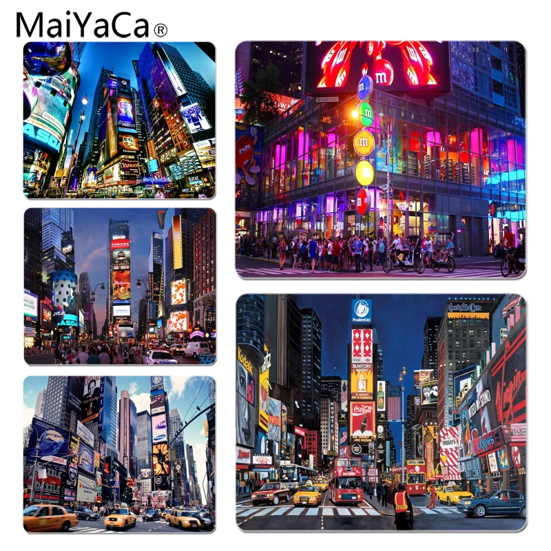 MaiYaCa новый дизайн New York City Times силиконовый коврик для мыши Размер игры 180x220x2 мм и
