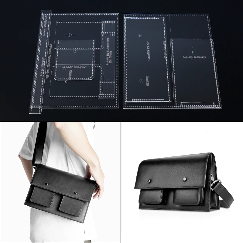 Download 1 Set Diy Tas Selempang Pria Tas Bahu Kulit Template Acrylic Stensil Untuk Diy Retro Jahit Desain Pola 25 17 3 9 5 Cm Pola Jahit Aliexpress