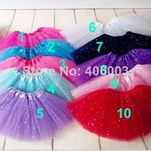 Милая блестящая юбка-пачка принцессы для детей Пышная юбка-пачка из тюля юбка-пачка для маленьких девочек