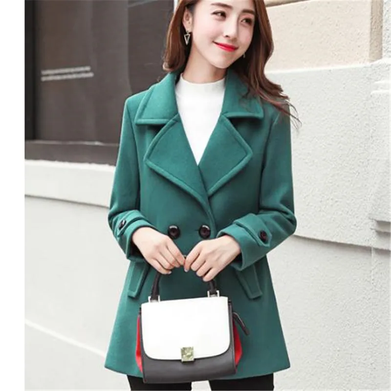 Woolen coat women's Short Section Korean 2018 New Women Cashmere Woolen Parka Autumn Winter Thicken Slim Jacket Coat Female