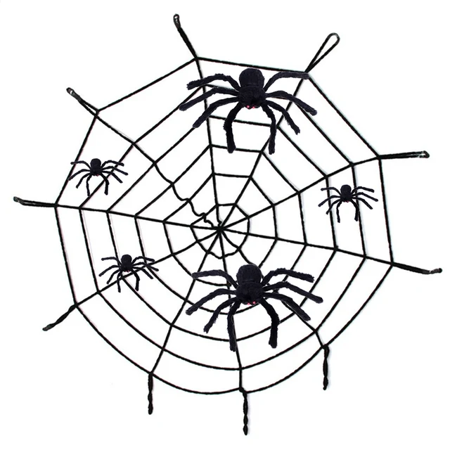 1.5M 3M Gothic Spooky Spider Web Net For Shock Spider Crawl Halloween