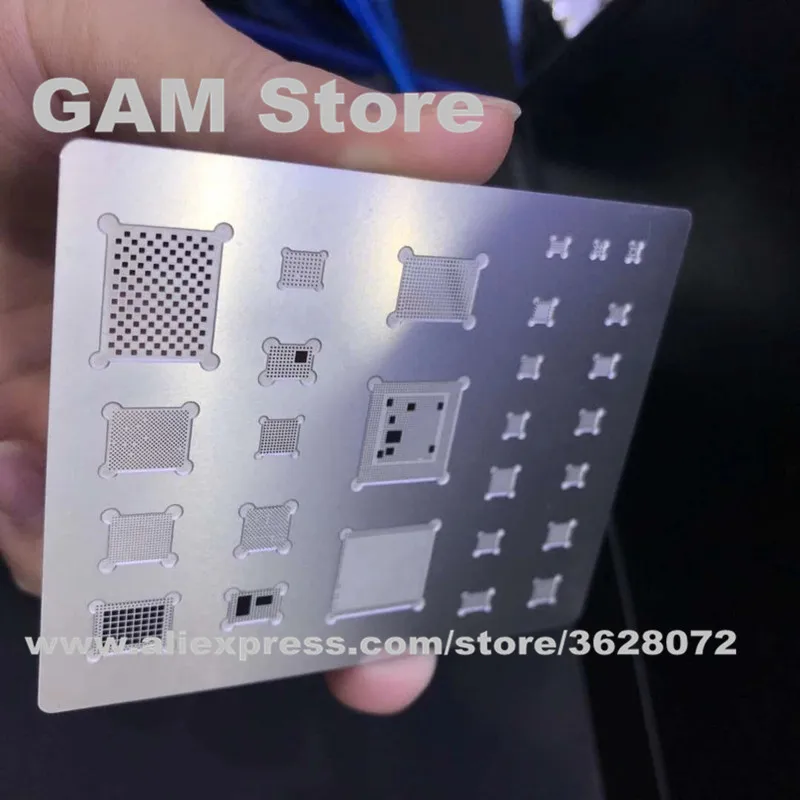 

3D BGA Stencil For iPhone XS/XR A12 CPU RAM Nand Flash Baseband Power Wifi Audio Charger IC Reball Heat Template Tin Plant Net