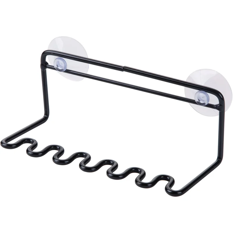 Meyjig Wrought Iron Suction Wall Toothbrush Holder Bathroom Wall Mounted Tool Rack Seamless Suction Cup Shelf Razor Storage Rack8