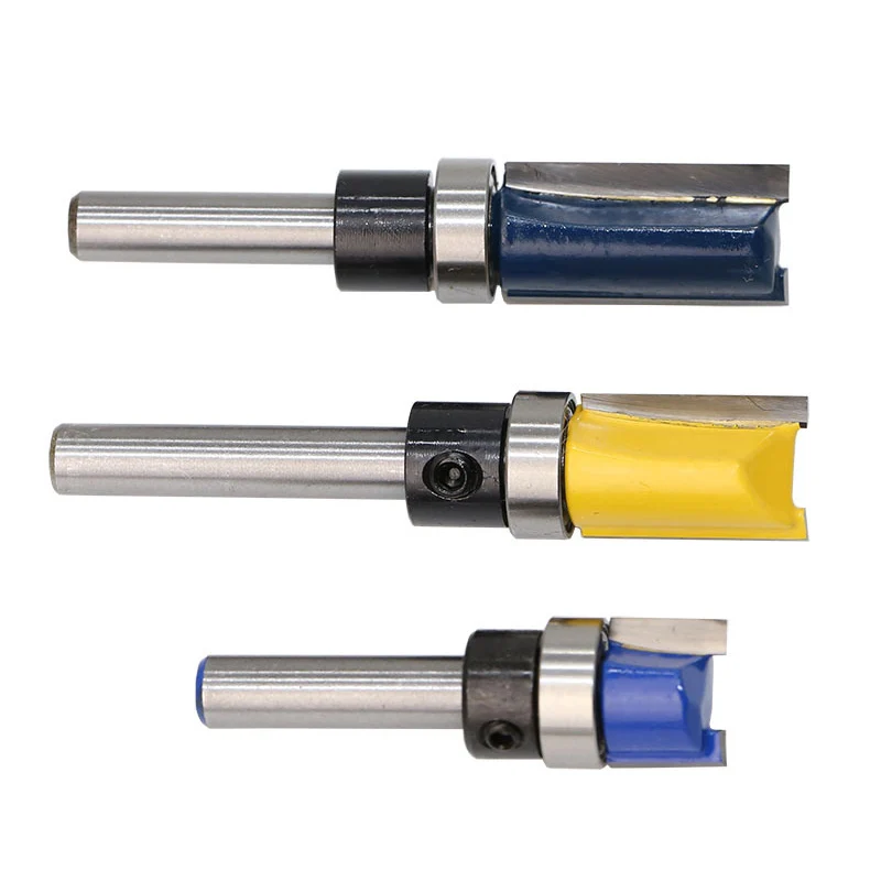 

Bearing Flush Trim Router Bit for Wood 1/4 Inch Shank Straight Bit Tungsten Woodworking Milling Tool--LB