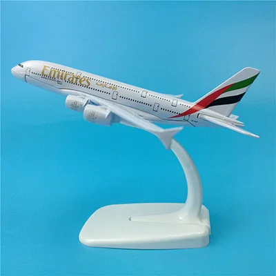 16 см 1:400 масштаб самолет Airbus A340 A380 Boeing B777 B747 модель самолета W база сплав самолет коллекция подарок игрушка для детей - Цвет: EMIRATES   H