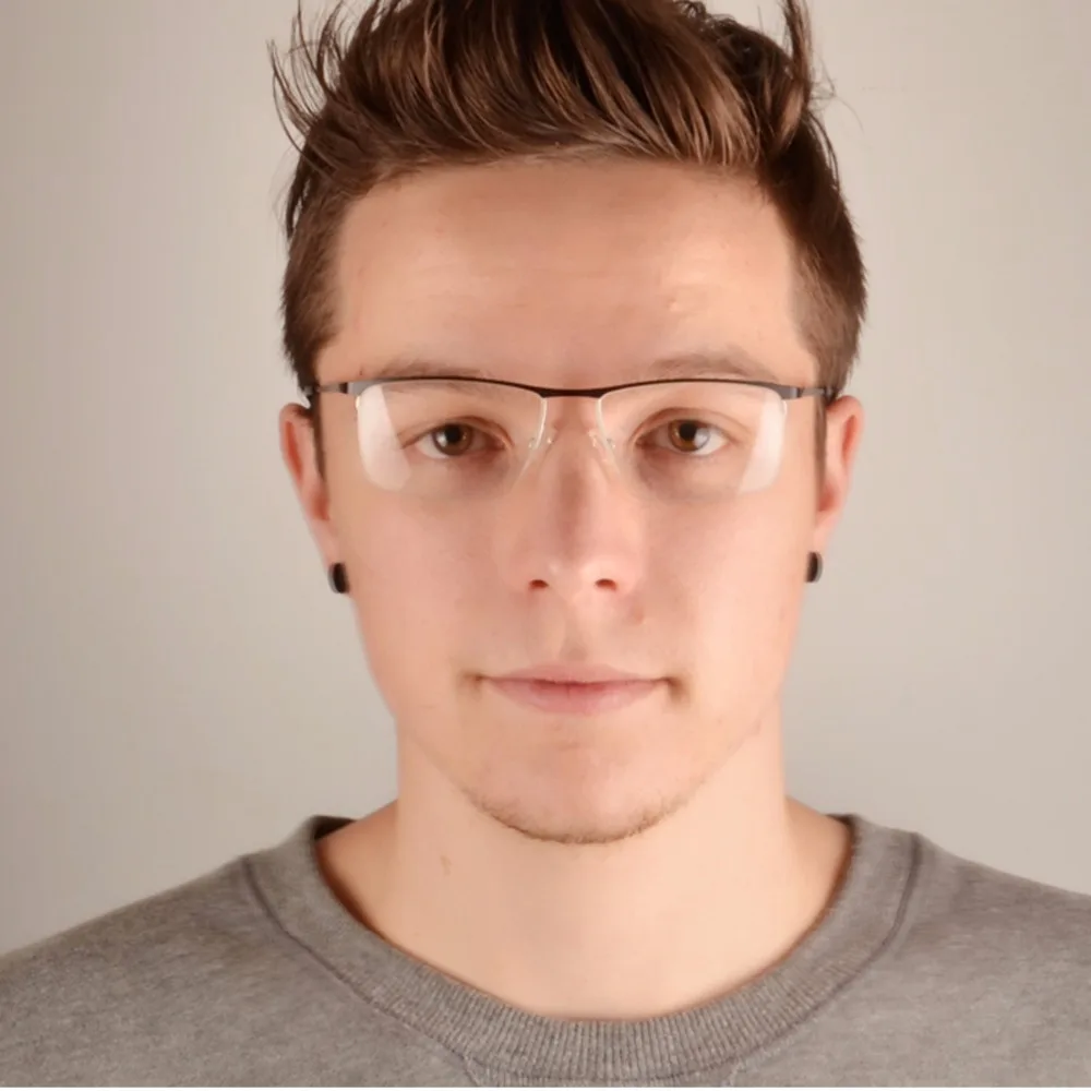 YOUTOP Men's Stainless Steel Square Optical eyeglasses Frame Glasses