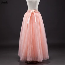 Aohaolee 7 слоев 100 см Для женщин Тюль Юбки для женщин Выходные туфли на выпускной бал юбка бальное платье-пачка Юбки для женщин Винтаж Лолита Нижняя юбка Falda Mujer Saia Jupe