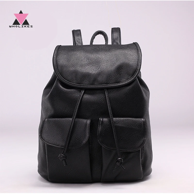 Wholikes New Fashion Lady Travel Backpack High Quality Brand PU