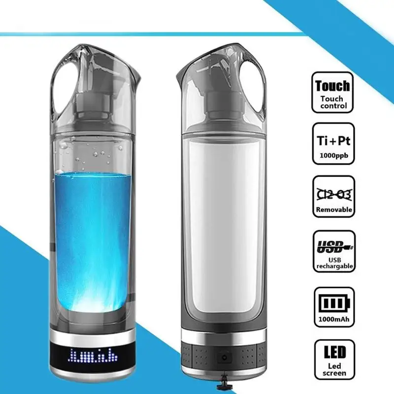 

500ml Hydrogen-Rich Water Bottle Alkaline Generator Healthy Cup for Women Men Sport Water Bottle Portable Drinkware