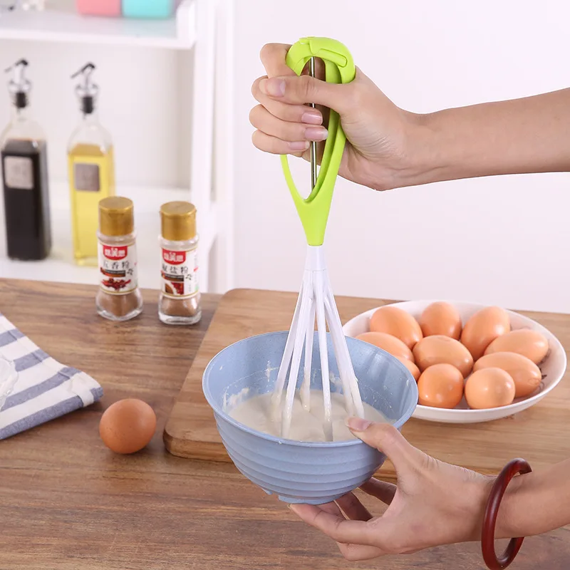 

Cokytoop Creative Manual Egg Cream Beater Food Grade Plastic Baking Grip Flour Butter Blender Pastry Kitchen Tool