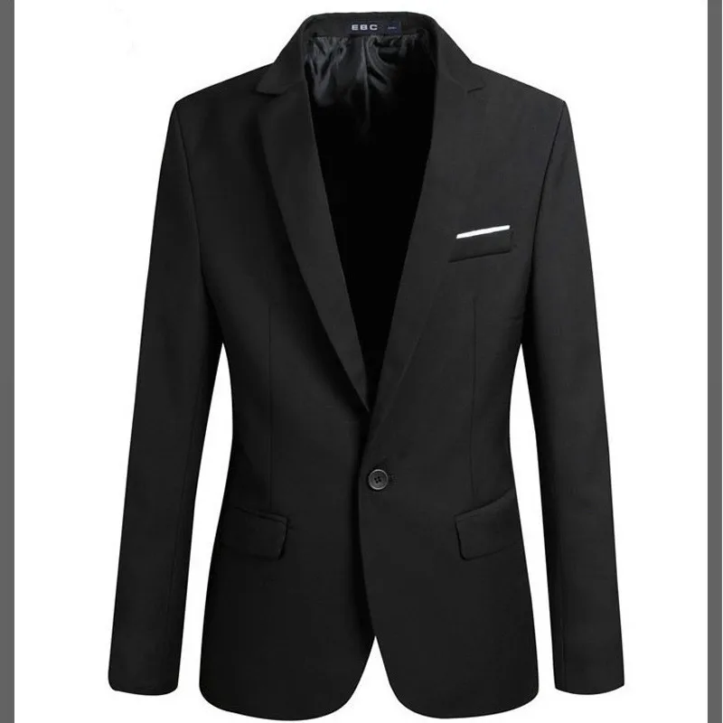 S-4XL Men's Formal Slim Fit Formal One Button Suit Long Sleeve Notched Blazer Cotton Blend Coat Jacket Top