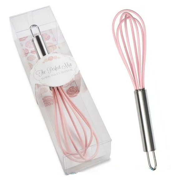  200pcs Wedding favor gift Kitchen Whisk stainless steel pink & Blue egg beater + DHL Free Shipping  - 32834197236