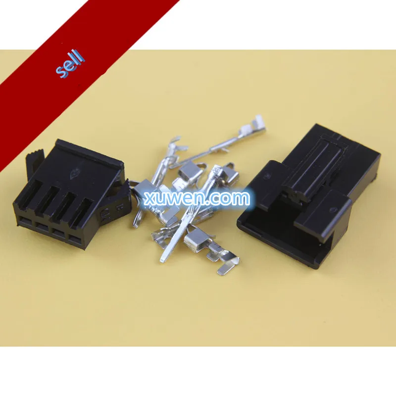 

100sets/lot connectors SM 4Pin Pitch 2.54MM Female and Male Housing + terminals SM-4P SM-4R JST 2.54MM SM2.54