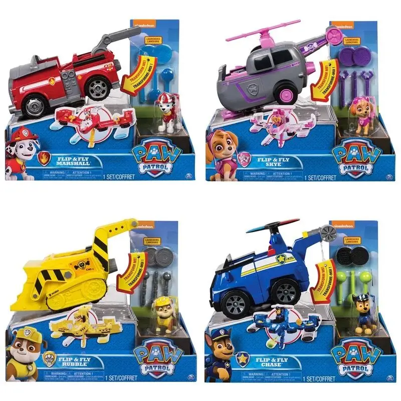 Kotak Asli Asli Paw Patrol Flip Fly Chase 2 In 1 Mengubah