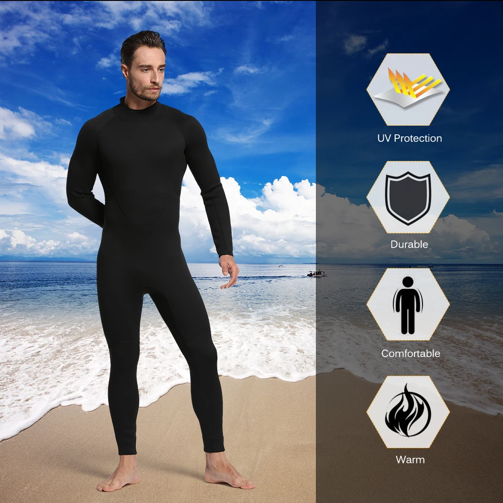 2mm Back Zip Full Body Wetsuits