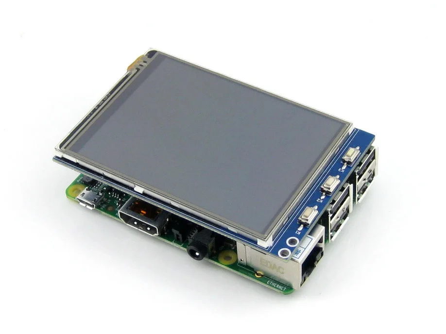 Waveshare 3," резистивный сенсорный экран TFT lcd 320*240 Разрешение SPI интерфейс для Raspberry Pi Zero/Zero W/Zero WH/2B/3B/3B