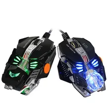 Проводная мышь e-sports профессиональная мышь 2500 dpi оптический кабель игра Механическая мышь планшет ноутбук светодиодный дышащий свет мыши