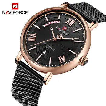 

NAVIFORCE Top Brand Luxury Watches Men Stainless Steel Waterproof Watches Men Classic Quartz Men's Wrist Watch Relogio Masculino