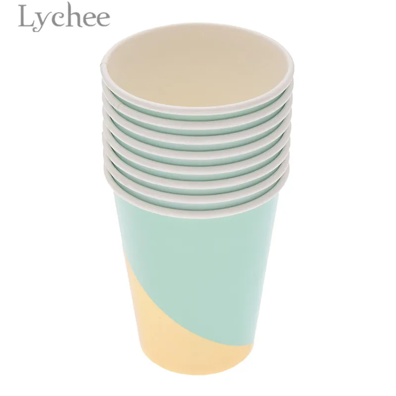 Lychee Life зеленая одноразовая посуда бумажные салфетки под чашки столовая день