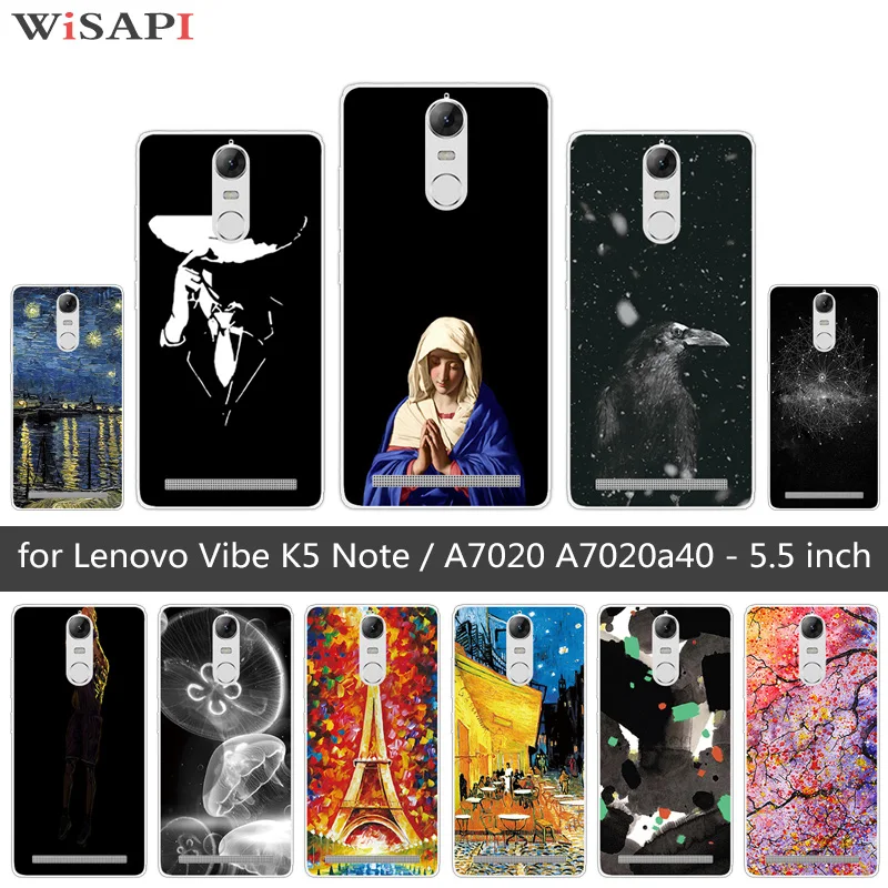 Мягкий ТПУ чехол для Lenovo Vibe K5 Note чехлы телефонов A7020 A7020a40 Прозрачная силиконовая