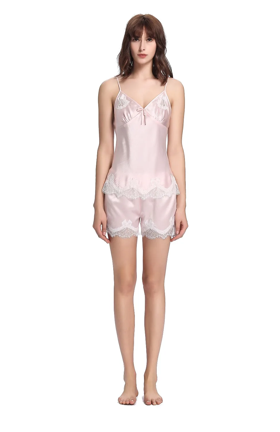 LilySilk пижамный комплект для женщин чистый 100 шелк 22 momme роскошный лифчик с шортами