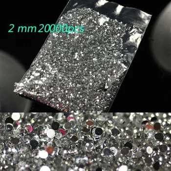 

20000PCS Crystal Clear Nail Art Rhinestones 2mm size of Resin nail art rhinestones for Nail decorations/Nail art supplies