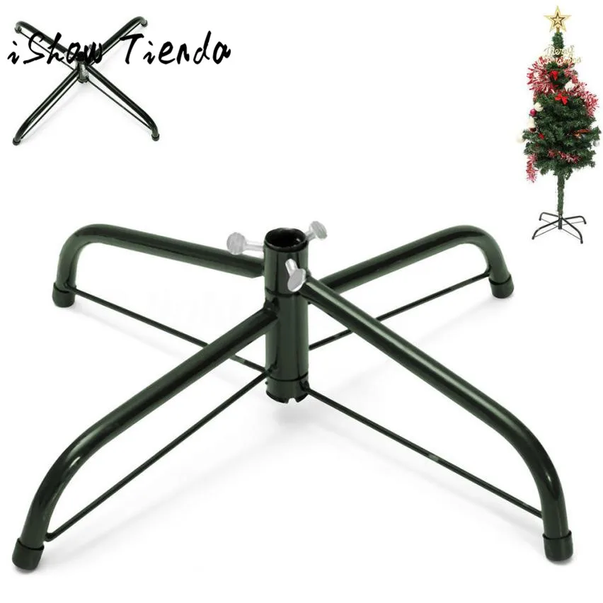 Buy Christmas Tree Stand Green Metal Holder Base Cast