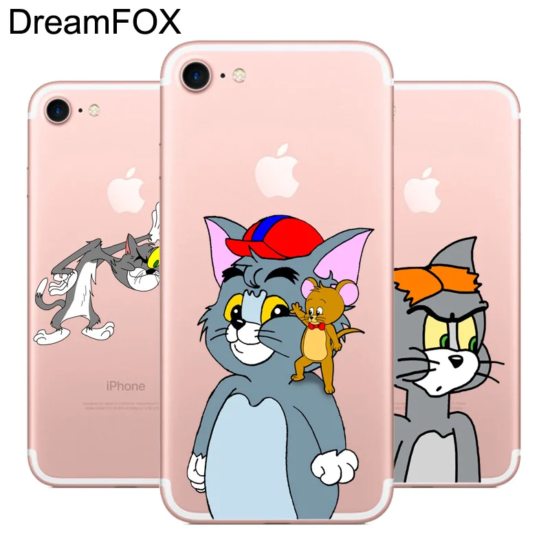 Goede DREAMFOX L498 Tom En Jerry Zachte TPU Silicone Case Cover Voor Apple iPhone XR XS Max 8X7 6 6 s Plus 5 5 s SE 5C 4 4 s
