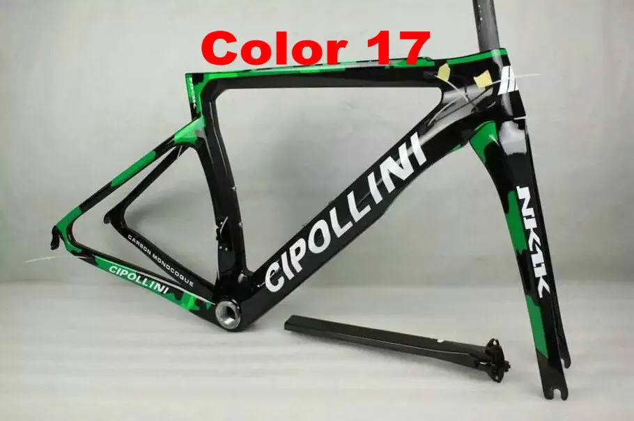 Clearance 2018 New Color Cipollini NK1K 3K or 1k T1100 Carbon Bike Frame Matte Glossy carbon fiber road bike frames blue black yellow fluo 33