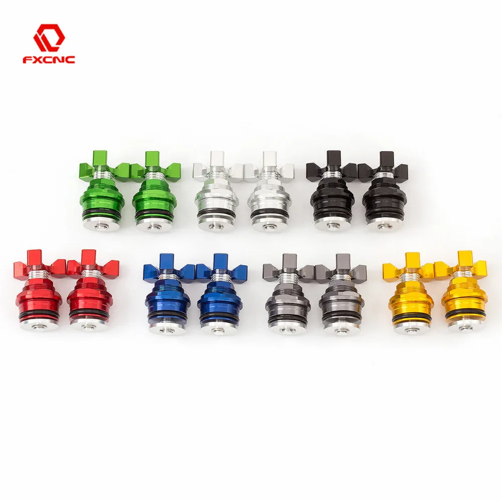 FXCNC Motorcycle Preload Adjusters Fork Bolts For Kawasaki ninja 2008-2012 2010