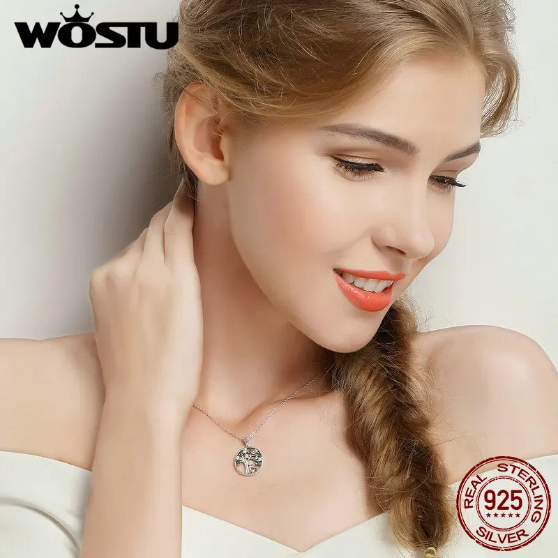 Ожерелье женское из серебра 925 пробы с подвеской в виде дерева|sterling silver|925 sterling