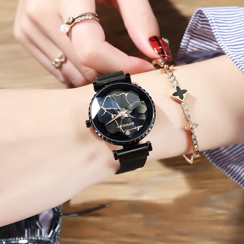 

2018 Fashion Bracelet Rose Gold Women Watches Magnet Elegant Quartz Lady Watch Casual Waterproof Clock Luxury Female Wristwatch