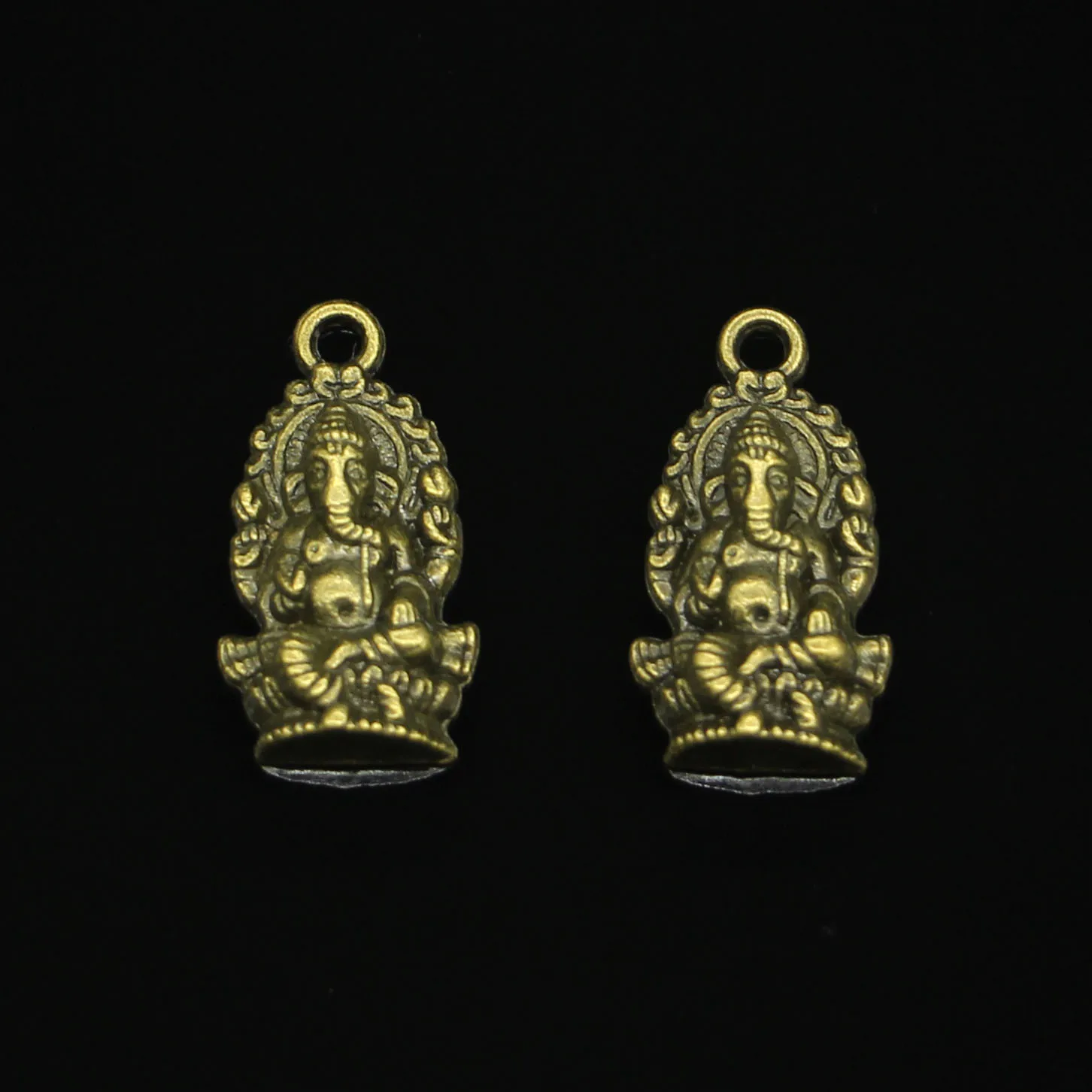 

55pcs Antique Bronze Plated Ganesha elephant buddha Charms for Jewelry Making DIY Handmade Pendants 26*14mm
