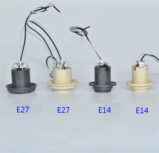 5PCS E27 E14 plastic lamp whole tooth / wire 30cm/80cm / E27 socket