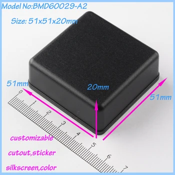

20 pcs /lot black mini abs plastic enclosures of electronics pcb device and abs China plastic manufacture 51x51x20 mm