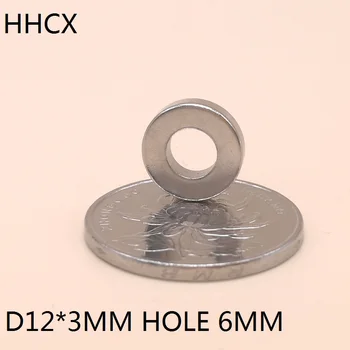 

10pcs/lot Ring magnet 12x3 mm Hole 6mm N35 Strong NdFeB magnet 12*3 mm Permanent Neodymium magnet 12mm x 3mm 12x3-6 MM