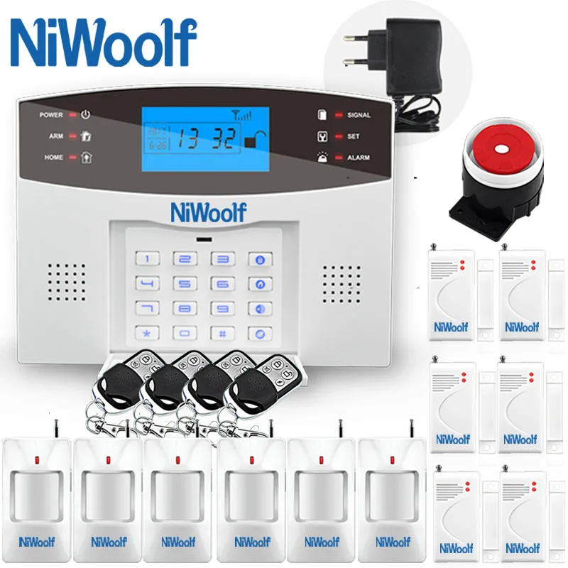 

Wireless GSM Alarm System Home Burglar Security Keyboard LCD Menu Display 433MHz,Support Russian/French/Spanish/Italian/English