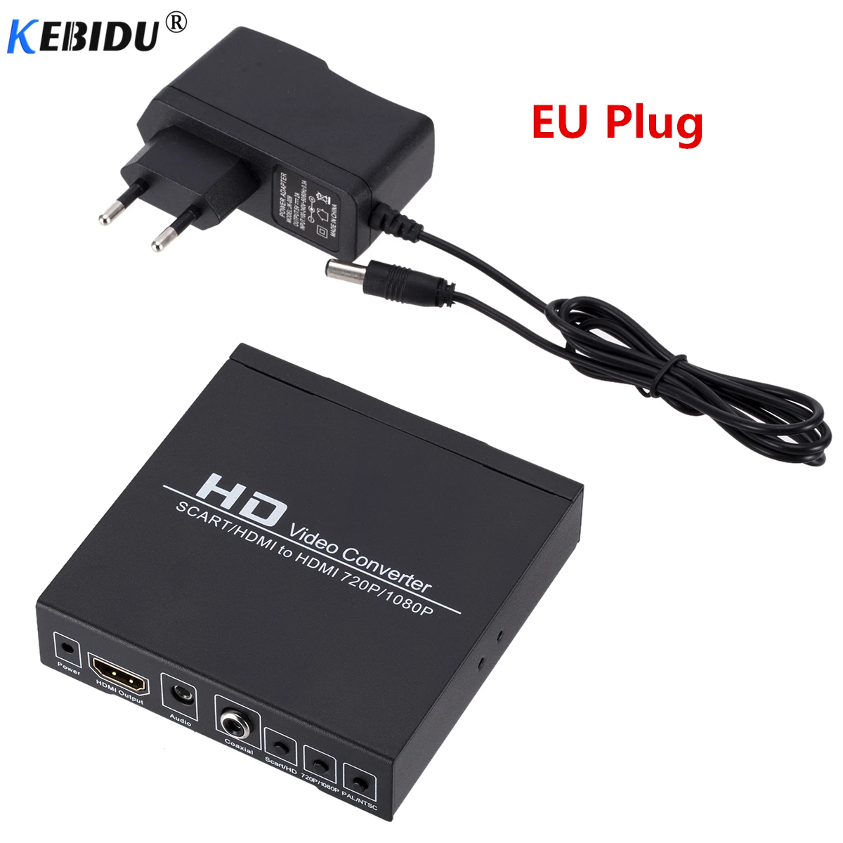 KEBIDU SCART HDMI в HDMI конвертер Full HD 1080P цифровой ЕС/США адаптер питания высокой четкости видео конвертер для HDTV HD