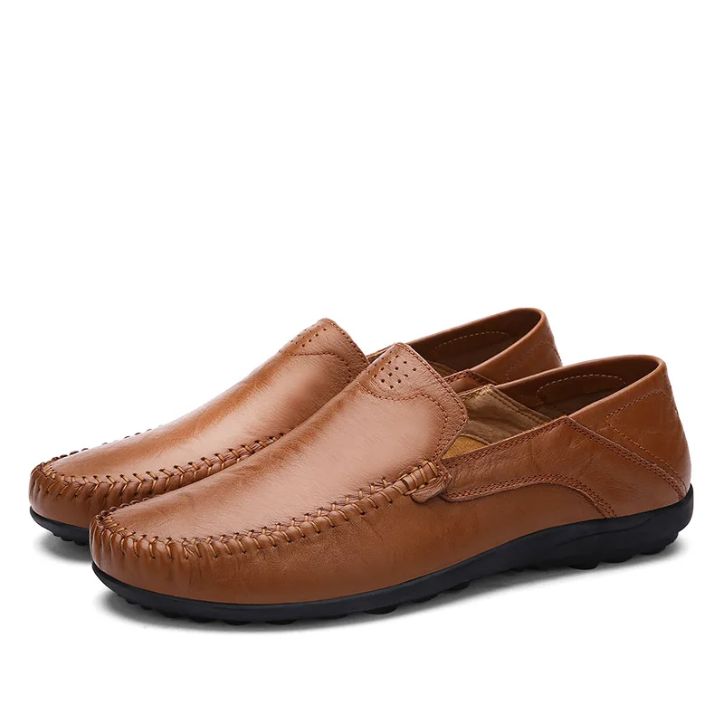 Мужская обувь повседневная Роскошная брендовая итальянская мужская обувь лоферы из натуральной кожи Мягкие Мокасины удобные дышащие слипоны обувь для вождения