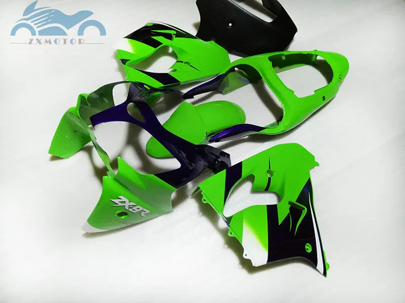 

Запасные части для кузова Kawasaki ninja, комплект обтекателей ZX9R 2000 2001, комплект обтекателей для мотоцикла ZX 9R 00 01, боди зеленого и синего цвета