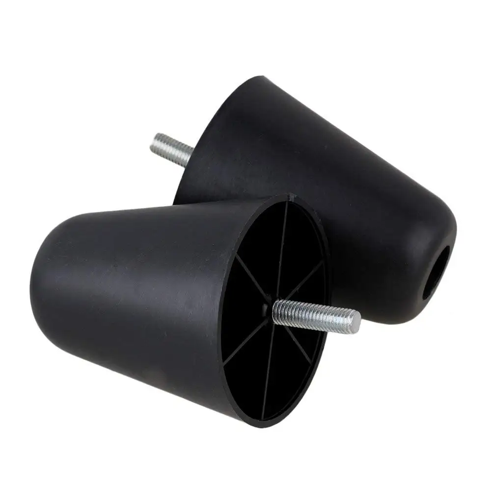 

4Pcs Black Plastic Round Leg Round Tapered Plastic Sofa, Couch, and Chair Legs