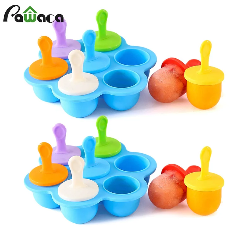 

2 Set 14 Cell Silicone Ice Pop Mold Popsicle Maker Freezer DIY Juice Popsicle Moulds Pop Lolly Tray Ice Cream Mold with Sticks