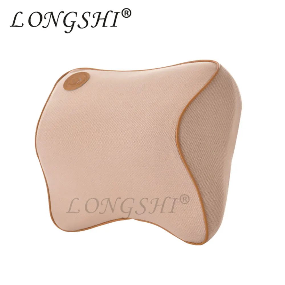 

car Space memory PU cotton neck pillows single headrest fit for most cars filled fiber universal car pillow PU LONGSHI
