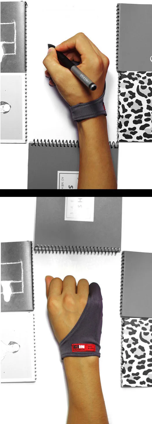 Женские серые, черные, красные противообрастающие перчатки на 1 палец, wacom, рисование, рисование, живопись, цифровые перчатки для планшета