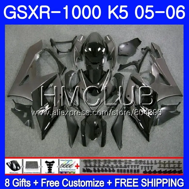 

Bodywork For SUZUKI GSXR-1000 GSXR 1000 05 06 Bodys 33HM.14 GSX-R1000 GSX R1000 05 06 K5 GSXR1000 2005 2006 Fairing Silvery grey