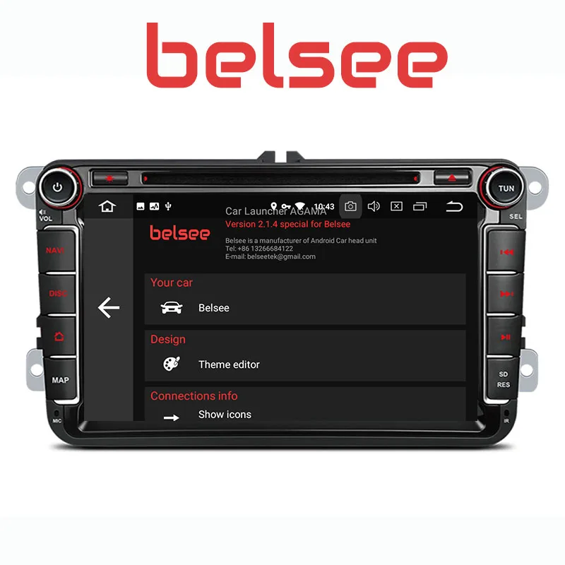  Belsee Octa Core 4GB Ram Car Radio DVD Head Unit Navigation Multimedia forVW Volkswagen Polo Passat