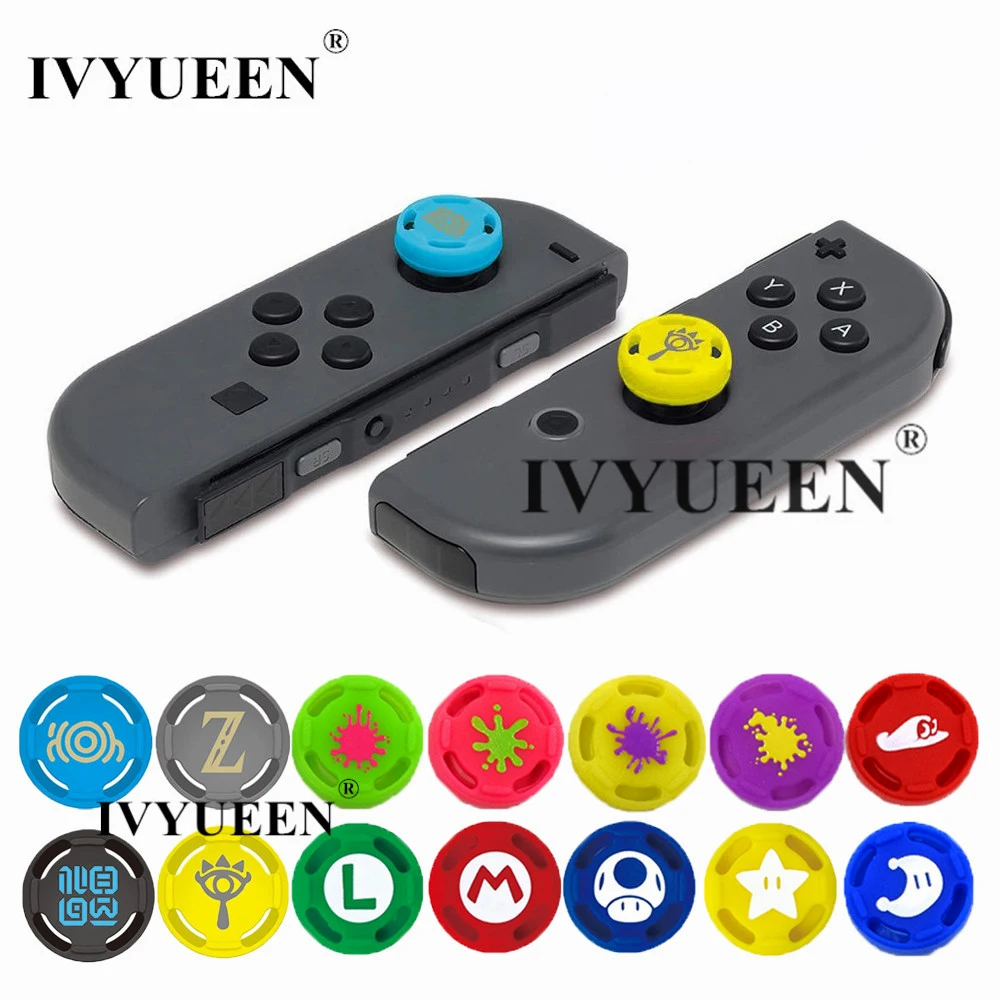 

IVYUEEN 2 pcs for Nintend Switch NS NX Joy Con Controller JoyCon Silicone Thumb Stick Grip Cover Case Joystick Analog Caps
