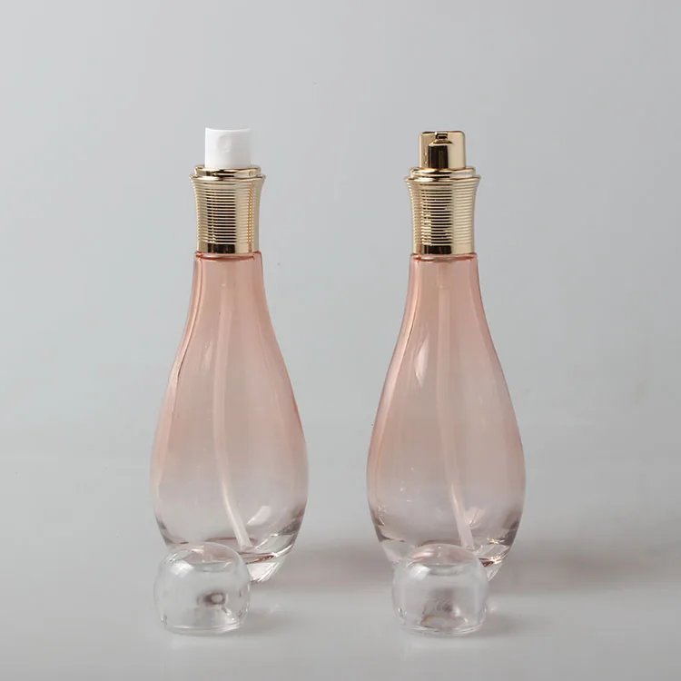 10 шт., Элегантная стеклянная бутылка-спрей, бутылка с насосом для лосьона, косметическая банка для крема, флакон для духов с ароматом, прозрачный розовый, 50 г, 100 мл, 150 мл