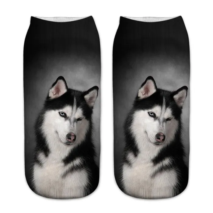 Chamsgend дизайн Для женщин девочек Ротвейлер Собака 3D печати женский носки Прямая поставка - Цвет: 1